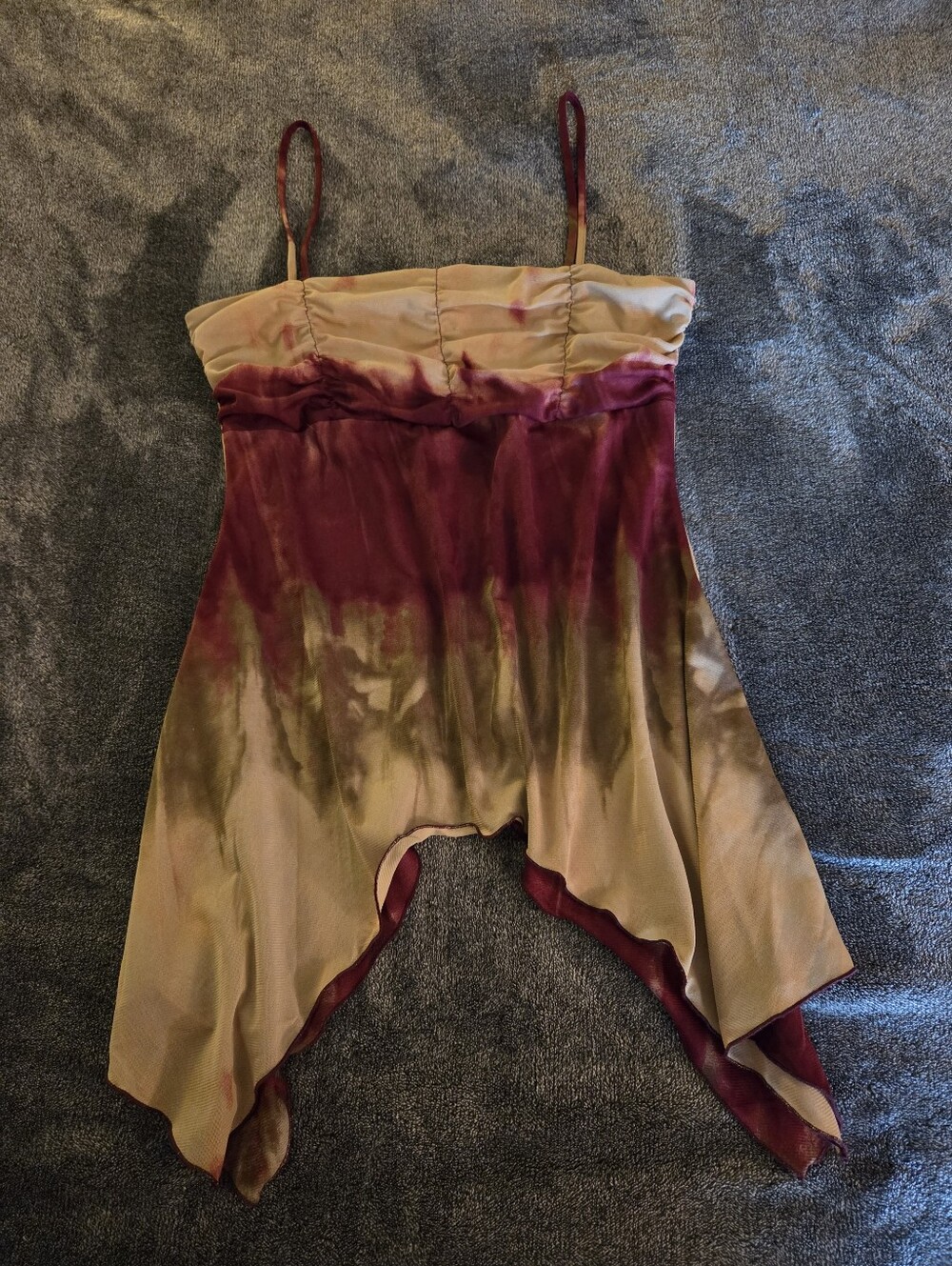 VINTAGE Y2K Handkerchief Hem Top Size L